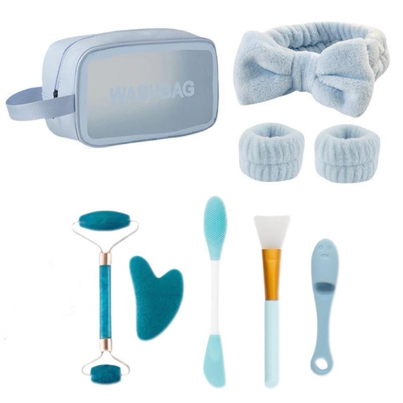 查看[Facial Skin Care Tool Set, Facial Cleansing Tools, 9pcs/set Headband ...