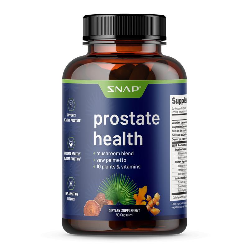 Snap Supplements - Natural Prostate Supplement for Men - Saw Palmetto Extract & Turmeric - Urinary Tract Health - 3rd party tested