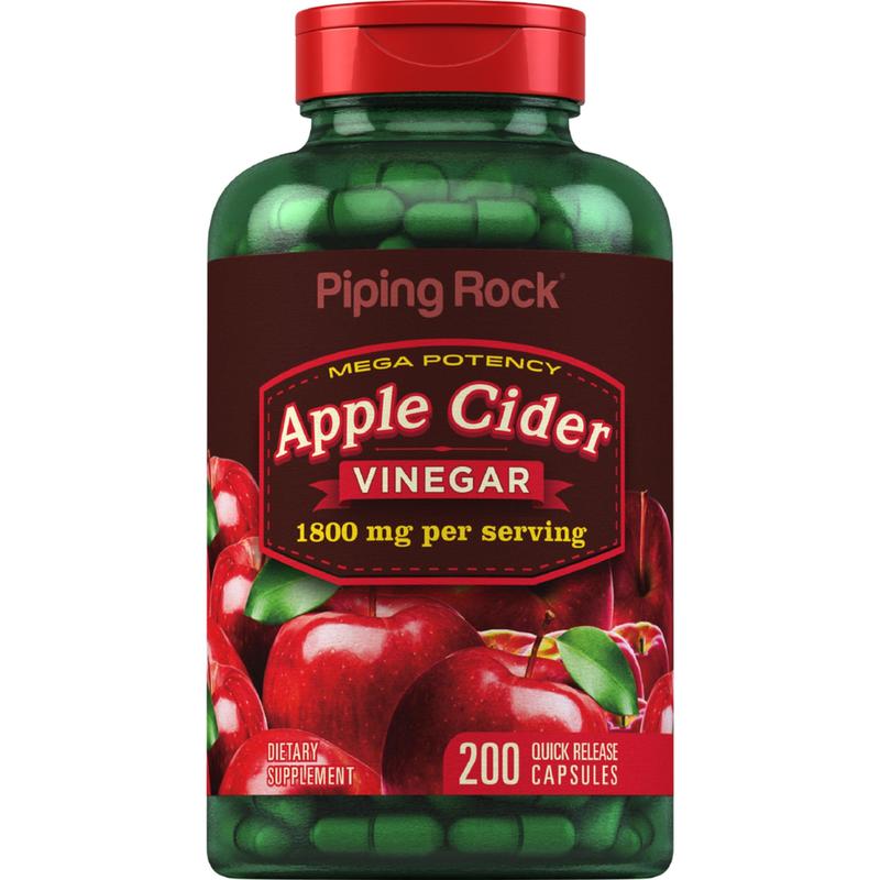 Piping Rock Apple Cider Vinegar, 1800 mg (per serving), 200 Quick Release Capsules