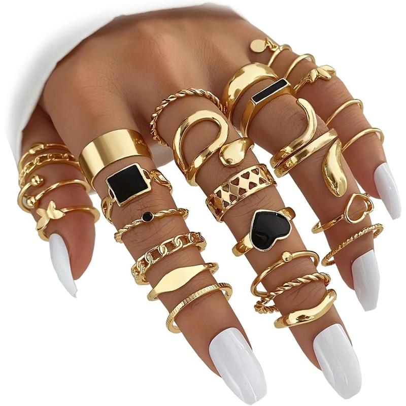 Knuckle Rings Set 51 Pcs Gold Knuckle Rings Set For Women Girls Vint TikTok爆款商品分析 - GMV ...