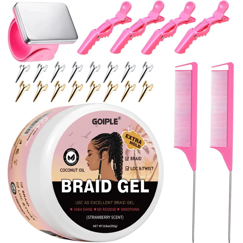 查看[All in One Braiding Kit with Parting Tools Finger Comb Hair Clips ...