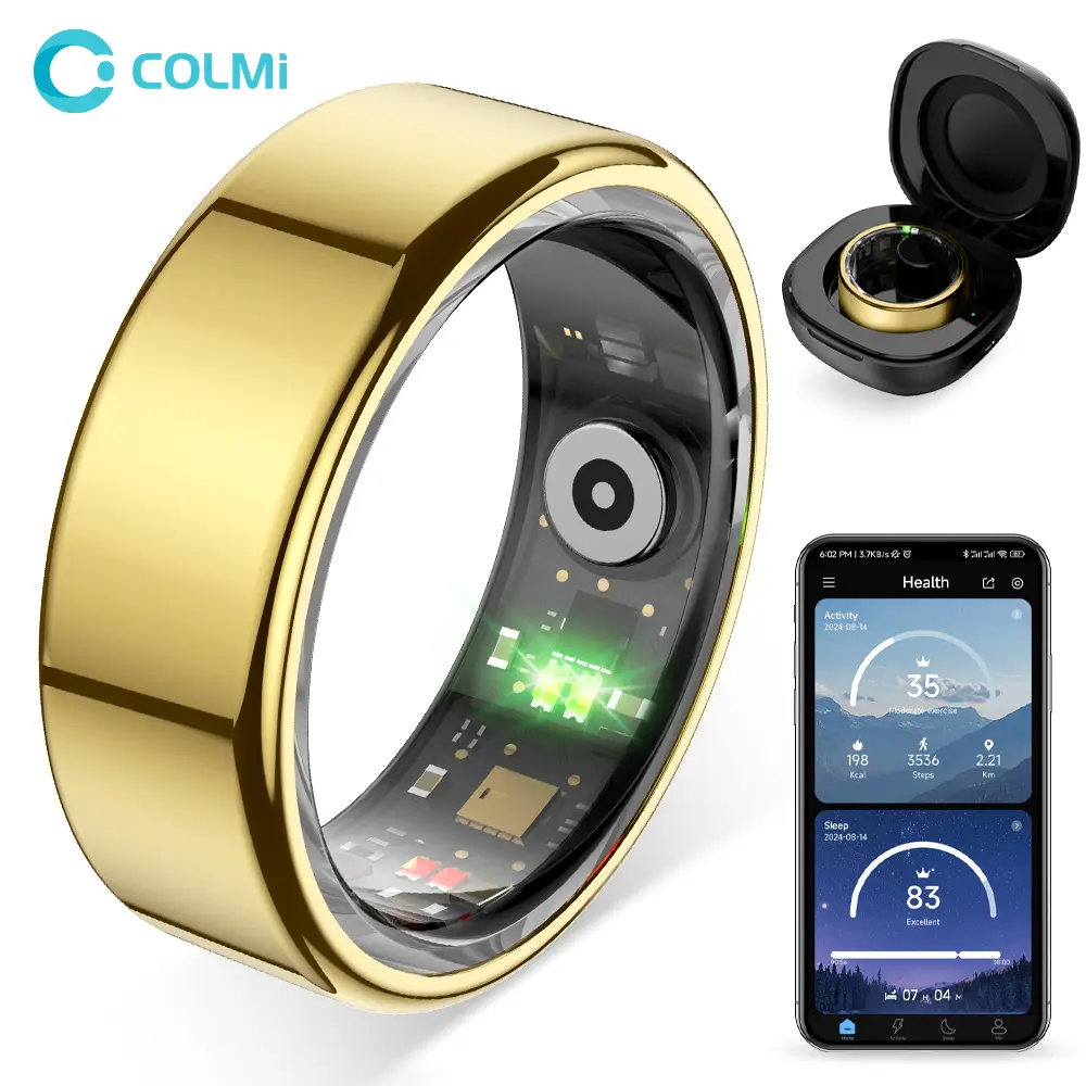 COLMI R02 Unisex Multifunctional Smart Ring, Waterproof 5ATM Swim Ready Chargeable Wearable Tech, Compatible with Smartphones, Fitness Tracker for Phones & Electronics,back to school,back to school haul