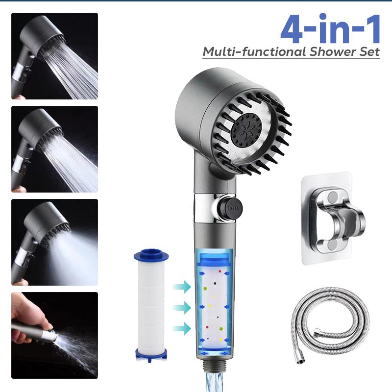 4 In 1 High Pressure Shower Head With Filter Press TikTok爆款商品分析 - GMV ...