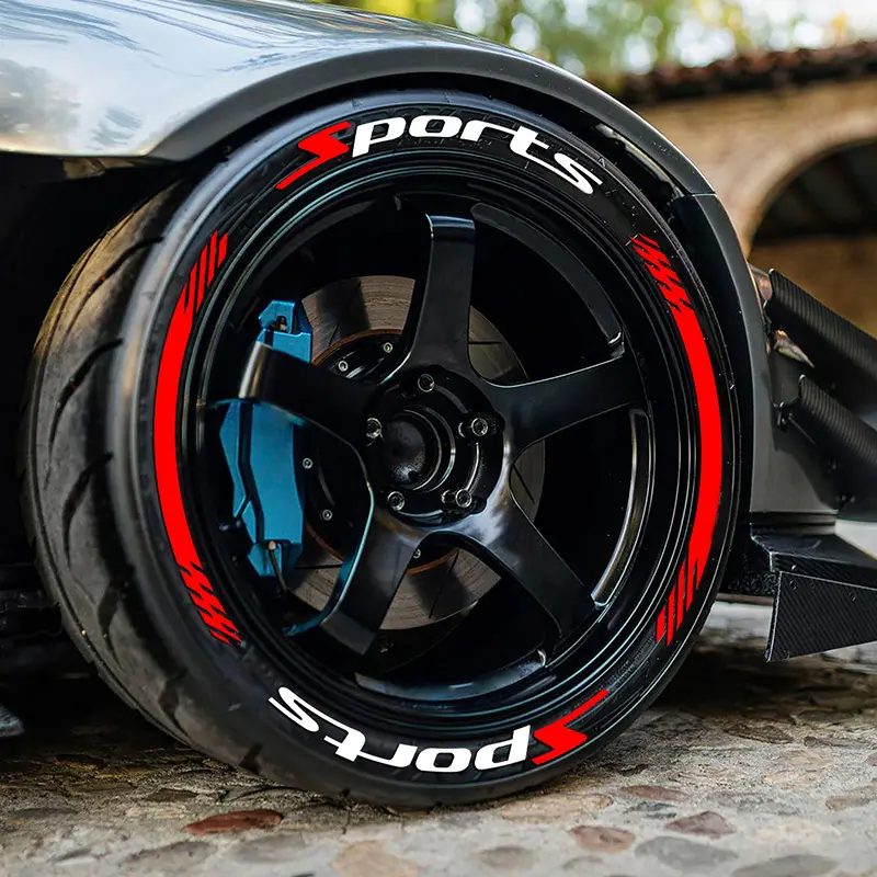 Tire Rims Sticker 4pcs/Pack Sports Tire Letter Sticker, Tire Modific TikTok爆款商品分析 - GMV ...