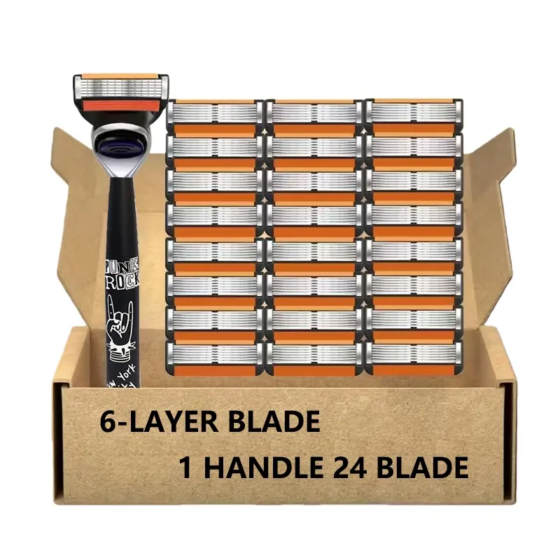 查看[Men's Razor Blade Replacement Set, Includes 24 Blades and 1 Handle ...