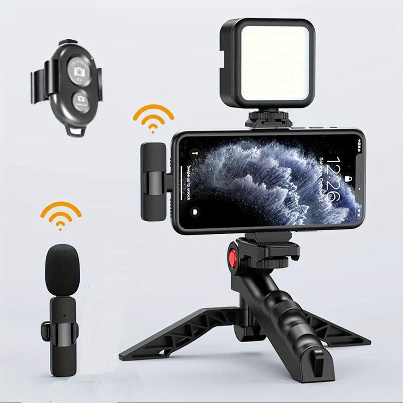 Video Kit 查看[Smartphone Vlogging Video Kit with Wireless Microphone & Tripod, 1 ...