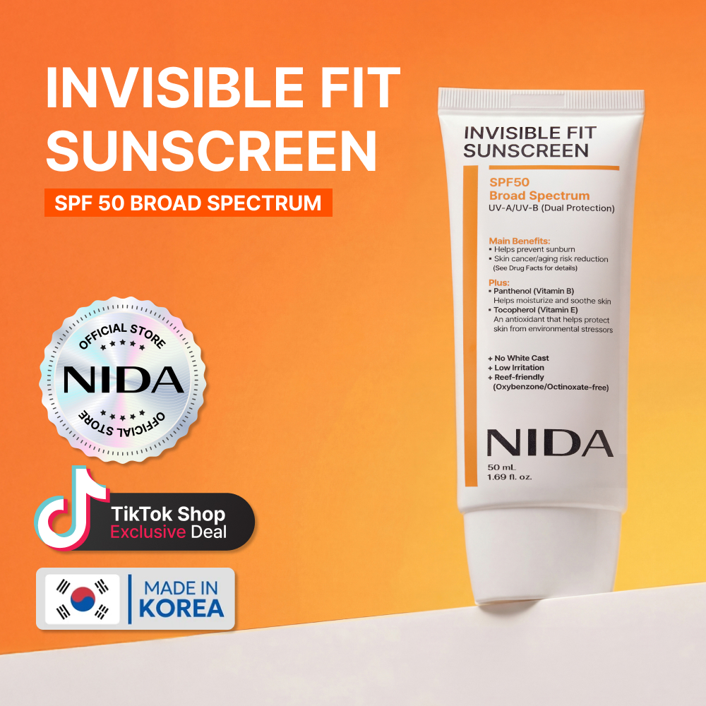 NIDA Invisible Fit Sunscreen Lightweight Spf Sensitive Facial