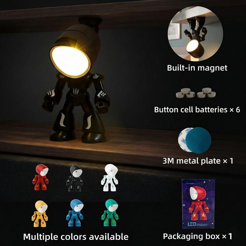 查看[LED Mini Robot Night Light with Magnetic Base, Cute Cartoon Design ...