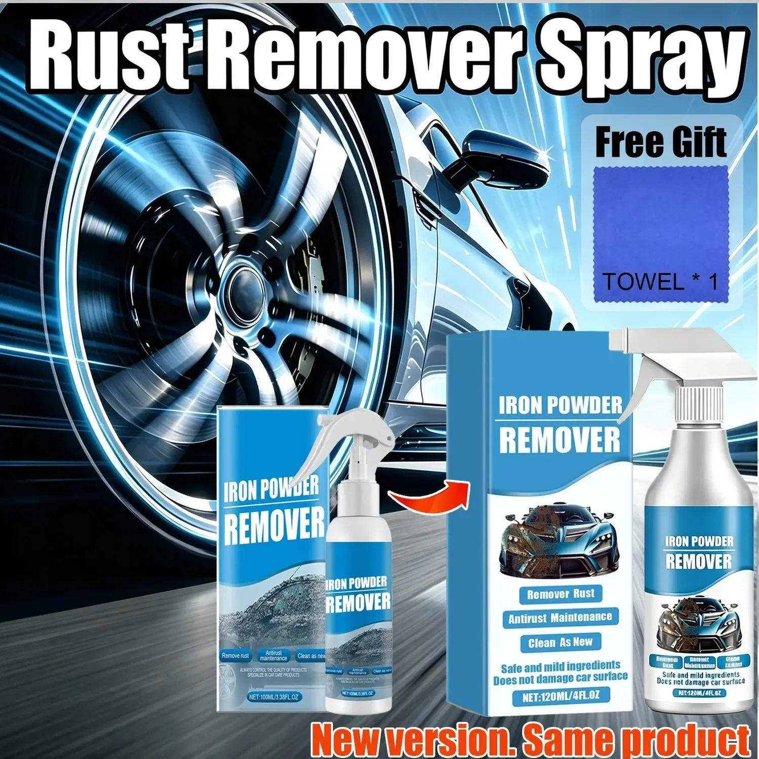 Automotive Rust Remover Spray (120ML) - Fast-Actin TikTok爆款商品分析 - GMV ...