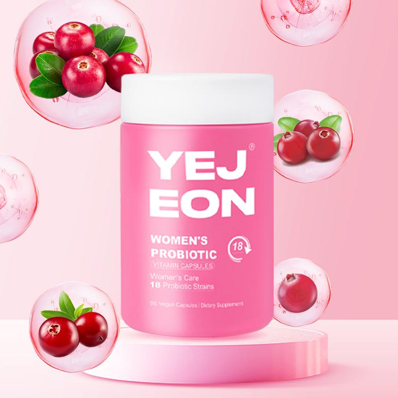 Yejeon Women’s Probiotics – 90 Billion CFUs, 18 Probiotic Strains & Cranberry for Vaginal Health, Gut Health, pH Balance & Urinary Support – 60 Capsules