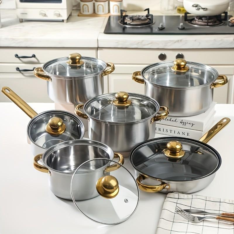 6-Piece Stainless Steel Cookware Set, Handles, Hea TikTok爆款商品分析 - GMV ...