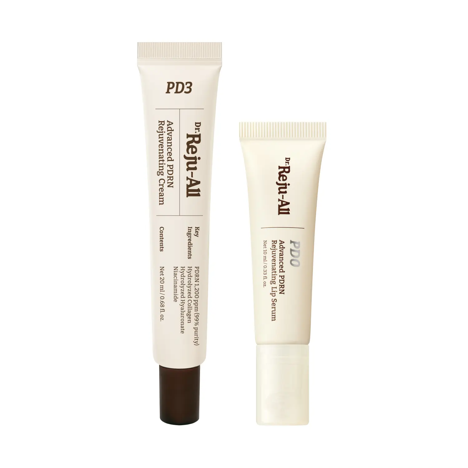 [Official]Dr. Reju-All PDRN Glow Skin & Lip Duo: Advanced PDRN Rejuvenating Cream + Advanced PDRN Rejuvenating Lip Serum - Face Moisturizer & Lip Balm for Radiance & Hydration, Korean Anti-Aging Skin Care