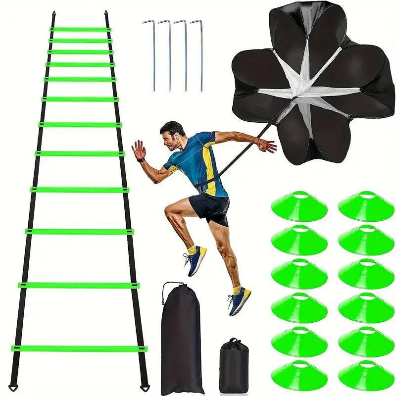 Football Rope Ladder 查看[Football Training Ladder with Storage Bag, 1 Set Agility Speed ...