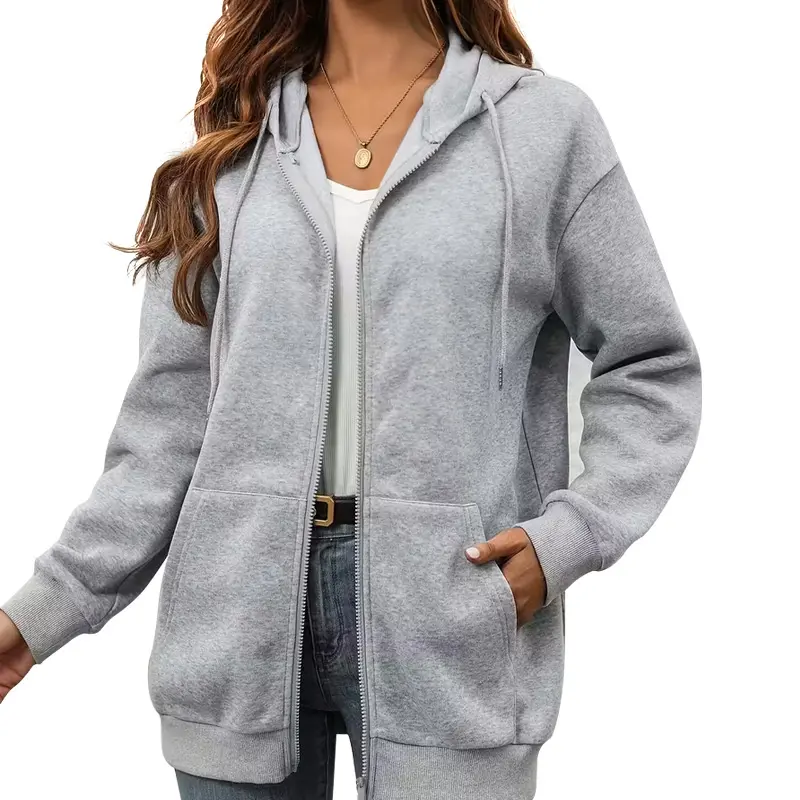 查看[Zip Up Hoodies For Women Long Sleeve Casual Oversized Half - Zip ...
