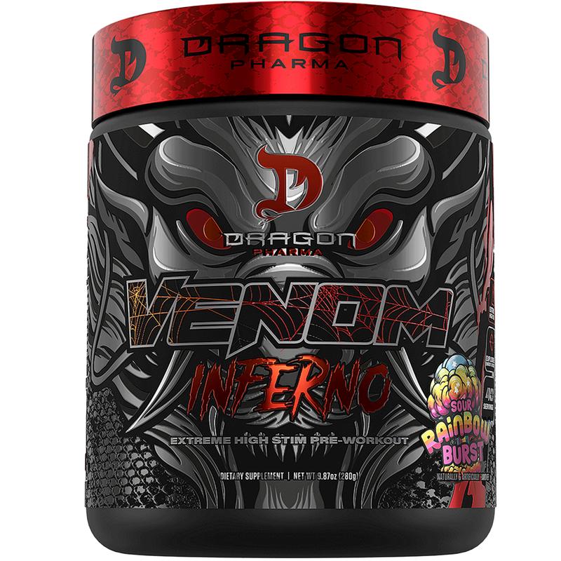 Dragon Pharma Venom Inferno Pre-Workout Fitness Supplement (40/20 Servings) Powder Healthcare Edible