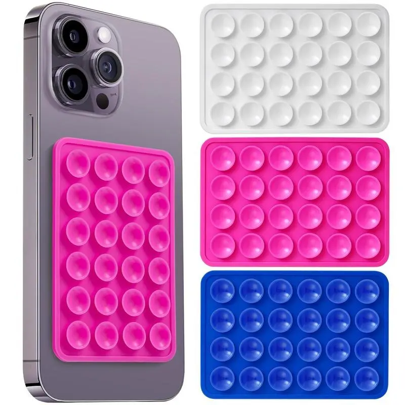 查看[2 Pack Silicone Suction Phone Case Mount, Non Slip Sticky Phone Grip ...
