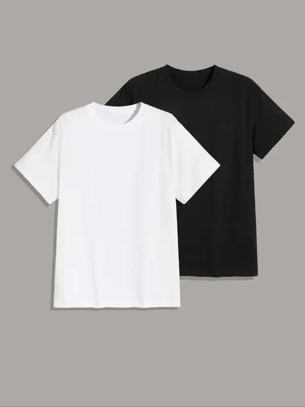 Men's Regular Fit 2pcs Solid Round Neck Tee, Short TikTok爆款商品分析 - GMV ...