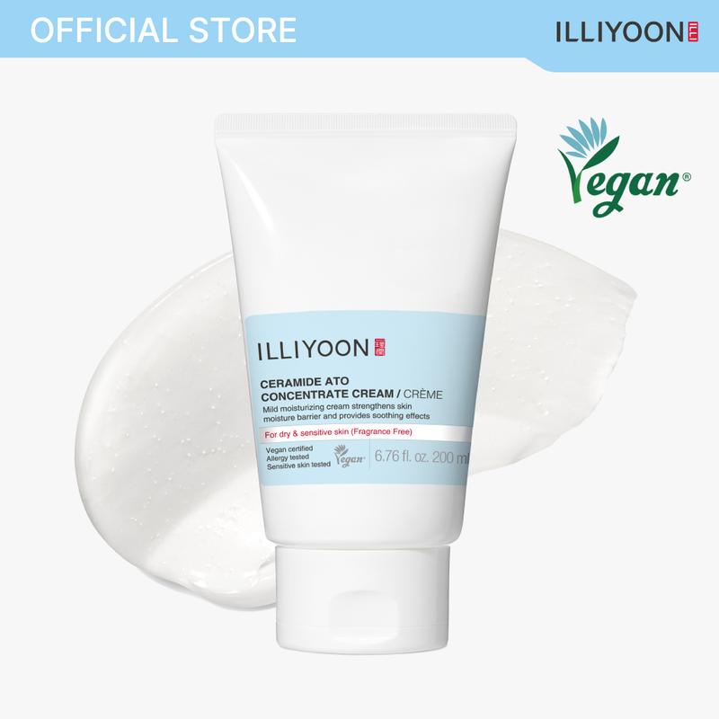 ILLIYOON Ceramide Ato Concentrate Cream - 100hr Hydrate Beauty Product, Vegan, Fragrance-Free, Non-Comedogenic, Hypoallergenic, 6.76 fl.oz. Single Bottle Face Moisturizer
