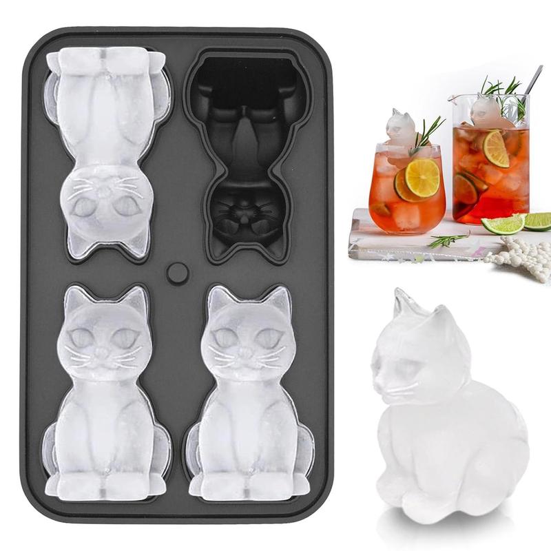 3D Cat-Shaped Ice Cube Mold, 4-Hole Large Fun Ice TikTok爆款商品分析 - GMV/销量 ...