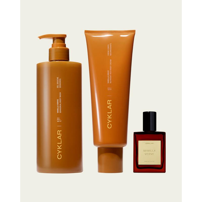 Vanilla Verve Body Care Essentials Set - Sensorial Body Wash, Nutrient-Ruch Body Cream & Perfume Oil