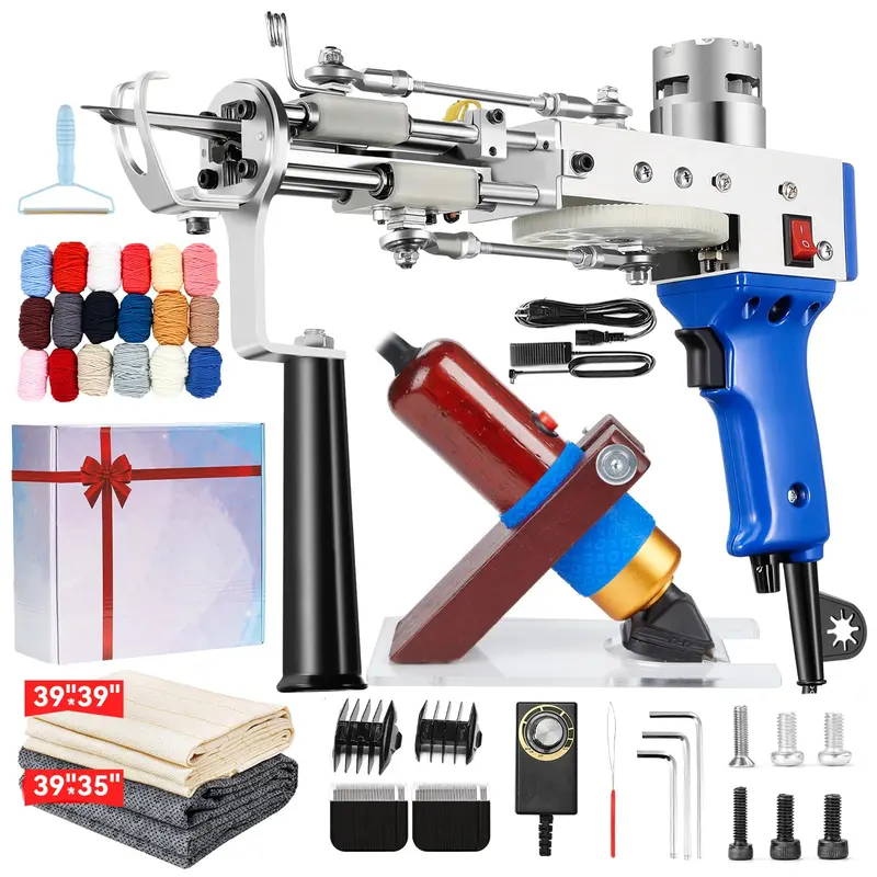 查看[Rug Tufting Tool with Carpet Trimmer Kit, 2 in 1 Cut & Loop Pile ...