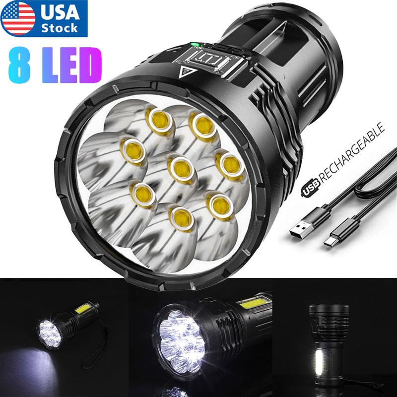 Portable Super Bright Torch 8 LED Flashlight USB R TikTok爆款商品分析 - GMV ...