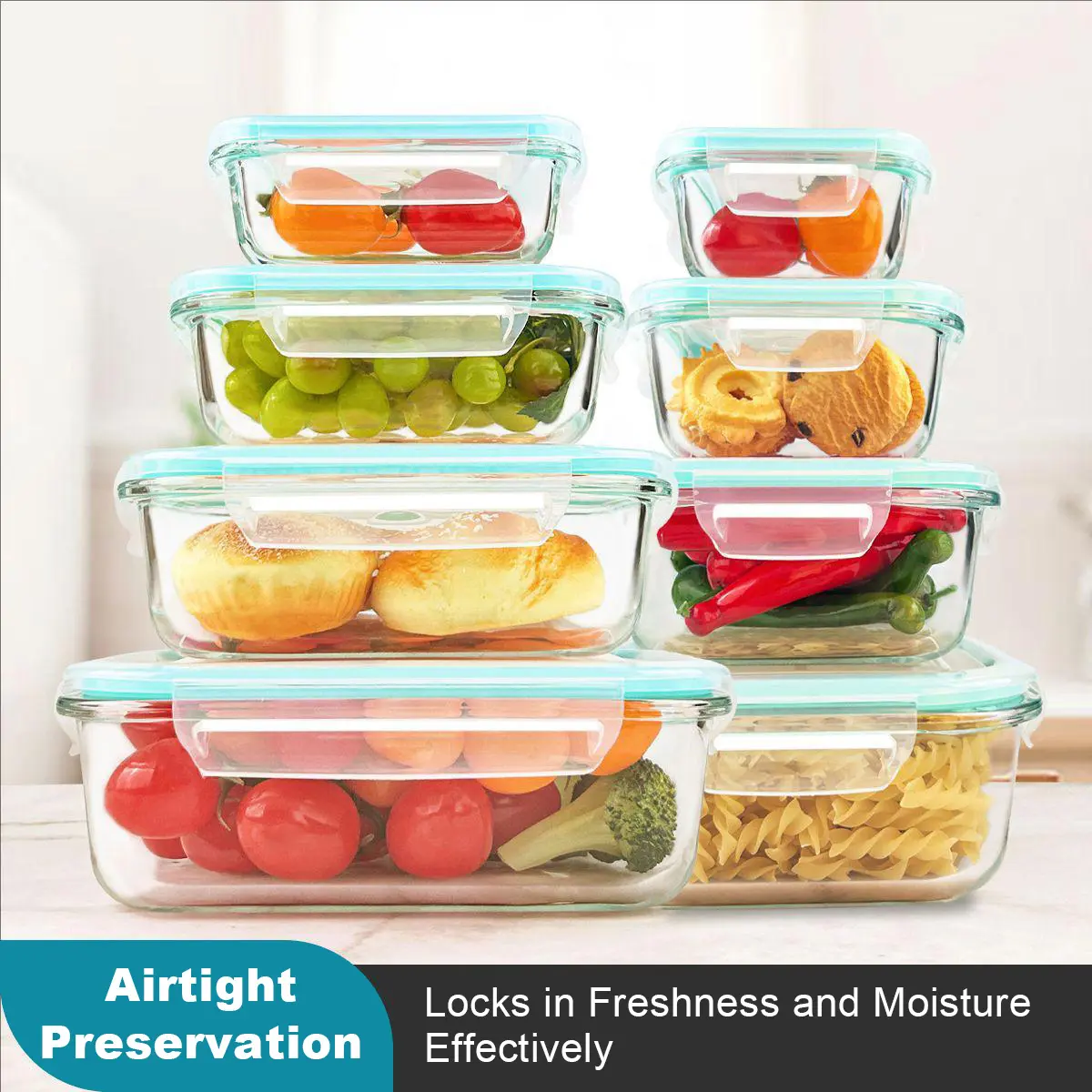 Stackable Glass Storage Containers Premium Glass Food Storage Containers 8 Pack Stack TikTok爆款商品分析 - GMV ...
