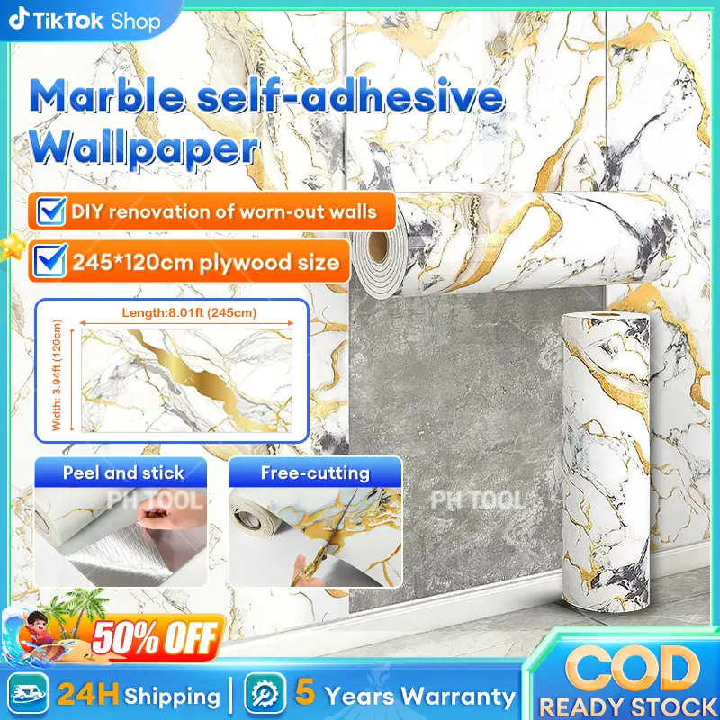 3D Wallpaper Self-Adhesive Marble Wall Sticker 244 TikTok爆款商品分析 - GMV ...