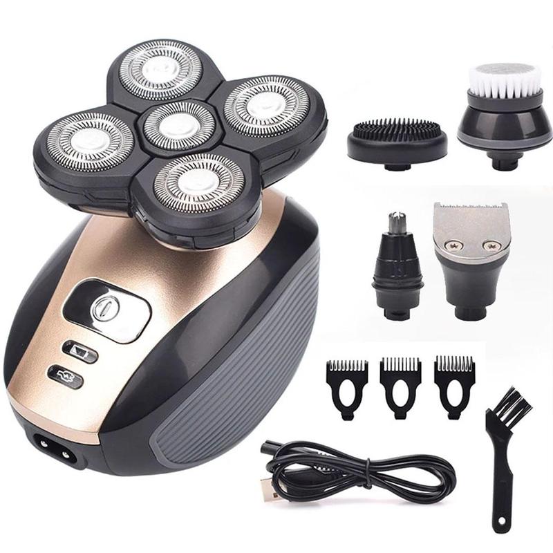 New Electric Bald Head Shaver - 5 in 1 Electric Shaver Kit Cordless Hair Clippers Nose Hair Trimmer - Waterproof Rechargeable (BD6)(1U45)(F45) main image 0
