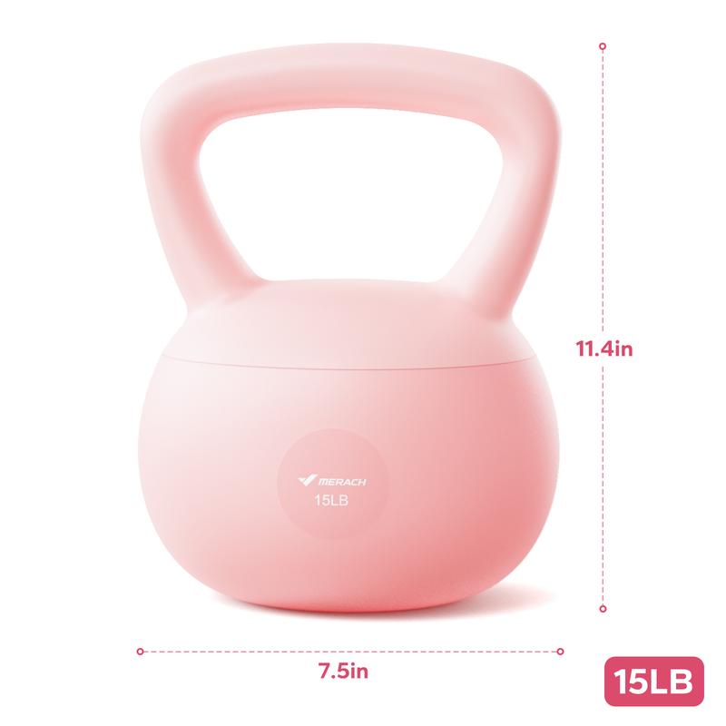 Merach Soft Kettlebell with Handle for Weightlifting Conditioning Strength and Core Training, Weightlifting Kettlebell for Home Gym, Fitness Equipment BackToSchool