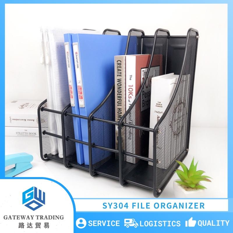 查看[File Organizer Book Organizer Office Items Shelf Rack Three Columns ...