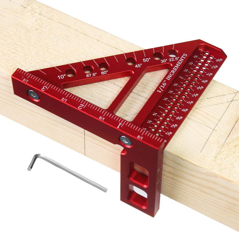Triangle Ruler Wood Tech 查看[Upgraded Aluminum Miter Triangle Ruler, 3D Multi-Angle Woodworking ...