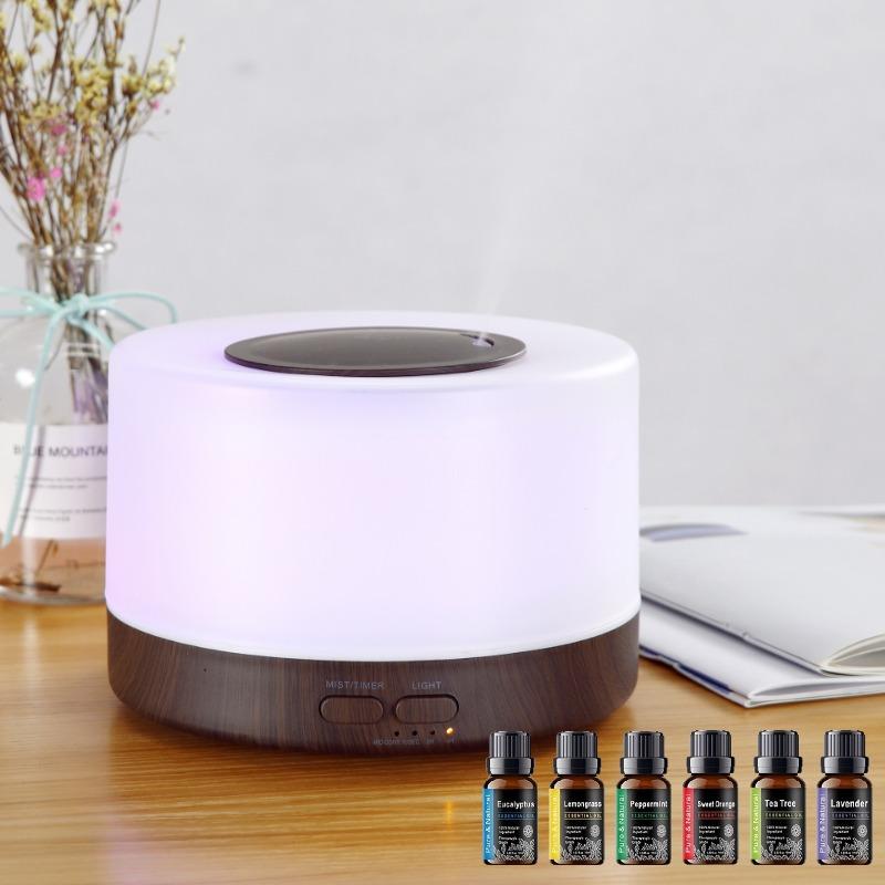 查看[【6 Oils Included】500ml Ultrasonic Essential Oil Diffuser - Remote ...