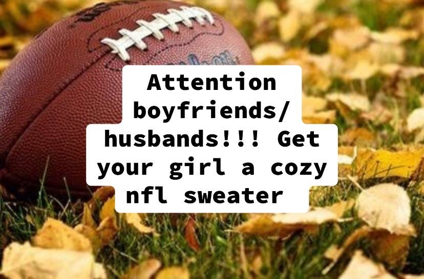 Get your girl or yourself a cozy nfl sweater!!! They have all the teams!! #football #nfl #footballsunday #foryou #fyp #sweater 