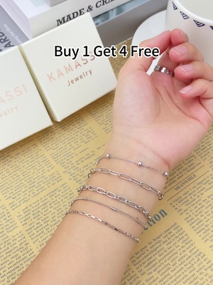 Dear babies, good news! Our super popular bracelets are now on sale - buy one bracelet and get another one for free. Yes, you heard it right, it's that capricious!M537#KAMASSI Jewelry #Gelang Keluli Tahan Karat#Gelang Surat.#ss24tfashion