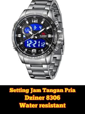 begini cara setting #jamtangan pria  dziner 8306 water resistant