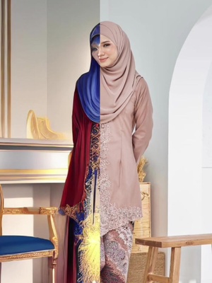Kak Daisy nak joined the trend juga😆 Feat our Kebaya Mekar is back guys! Klik link atas caption untuk tengok colour-colour baru untuk Kebaya Labuh ni okay❤️#fyppppppppppppppppppppppp 