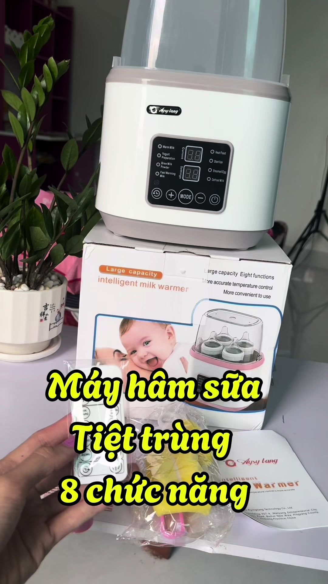 Máy tiệt trùng hâm sữa , 8 chức năng, giá ngon bổ rẻ đây các mẹ ơi #maytiettrung #mayhamsua #mevabe #reviewmebe #xuhuong 