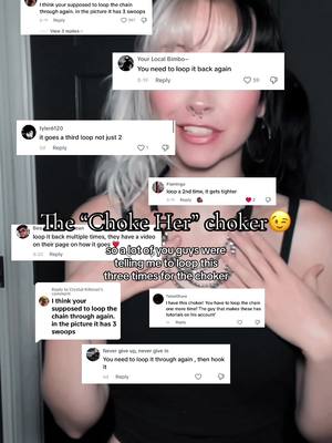 Replying to @Crystal Killoran ‼️‼️ PLEASE READ‼️‼️ do your own research before getting any ”new toys/accessories”😉 😉 you DO NOT want this to actually choke or pinch you super hard!!! Proper sizing IS IMPORTANT!! Make sure you and your partner are both educated before jumping into something that could cause unwanted harm. We want to have fun BUT also be safe! Im not super educated on this topic but theres plenty of people that are! #choker #altfashion #twoinone #alttiktok #tiktokshopfind #chicchok
