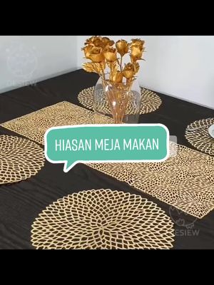 Hiasan lapik meja lawa tak? #tablemat #lapikmeja #hiasanmeja #hiasanmejamakan