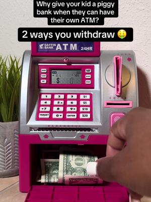 This ATM is better than a piggy bank! #kids #kidsoftiktok #savings #savingschallenge #kidstoys #savemoney 