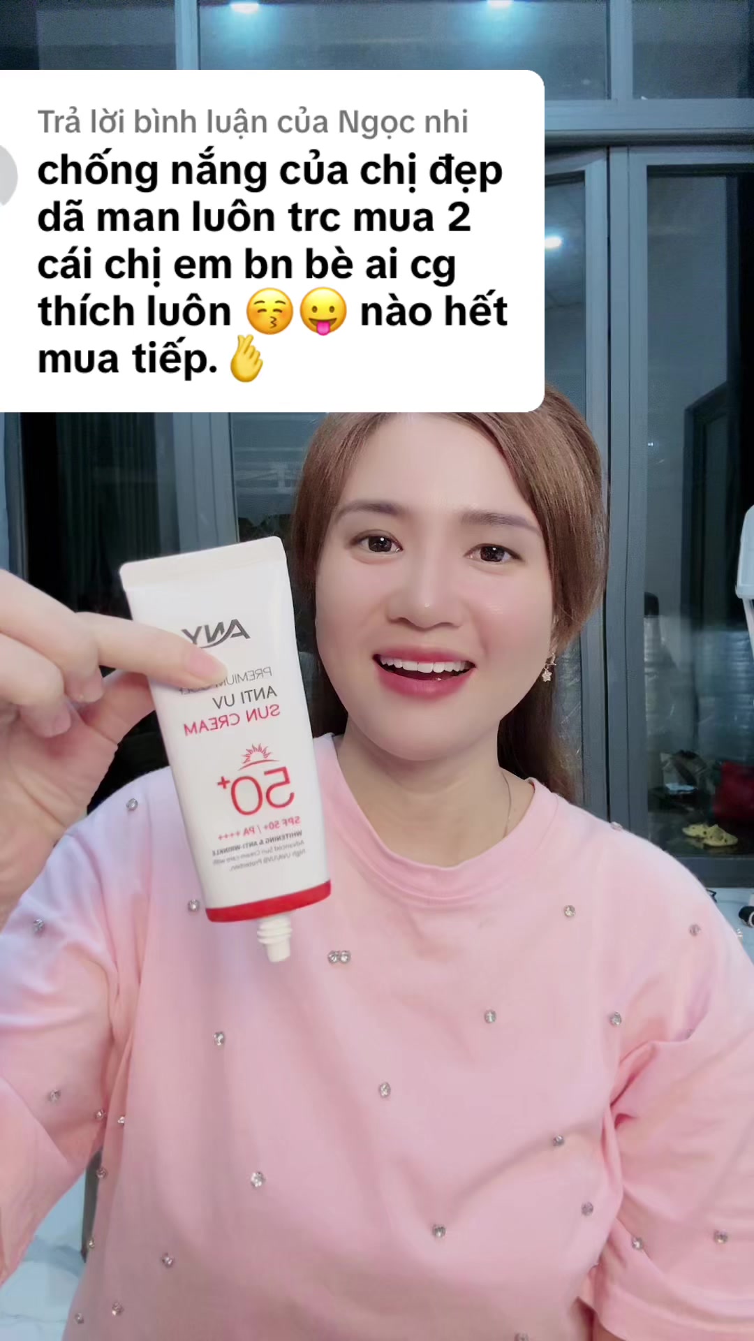 Trả lời @Ngọc nhi kem chống nắng của hàn quốc, không bết , không rít, không lộ vân kem, nâng tông trắng hồng, kiền dầu thay phấn