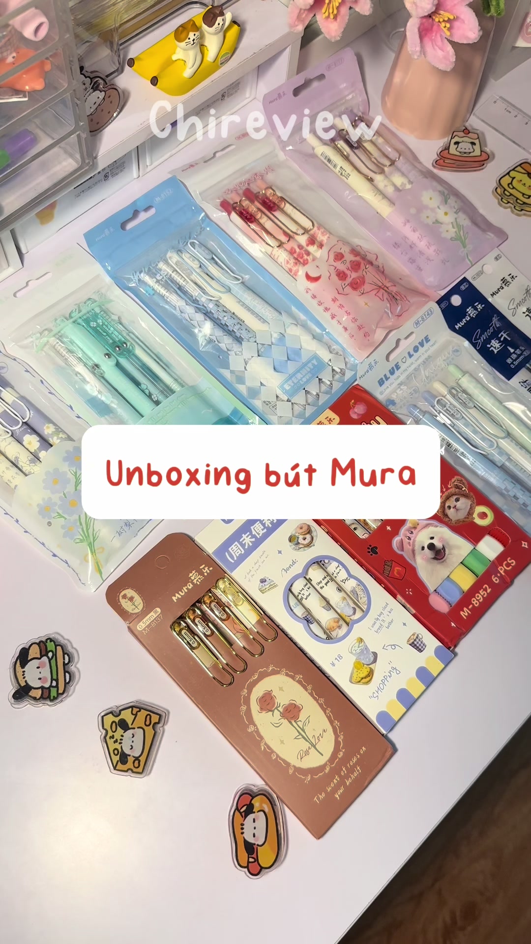 Mê bút Mura vì quá xinh🥰🌸💕🌷 #chireview98 #trend #おすすめ #fyp #stationery #butmura #mura#murdunghoctap #deskdecor #murapen 