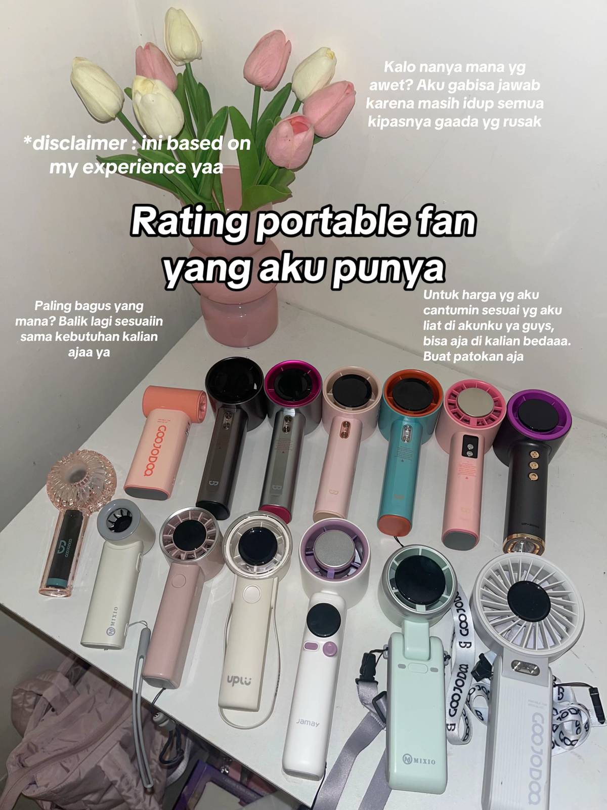 Semoga membantu ya guysssss  #ratingkipas #kipasportable #goojodoq #mixio #uplu #jamay #uphome #ratekipas #portablefan hehe 