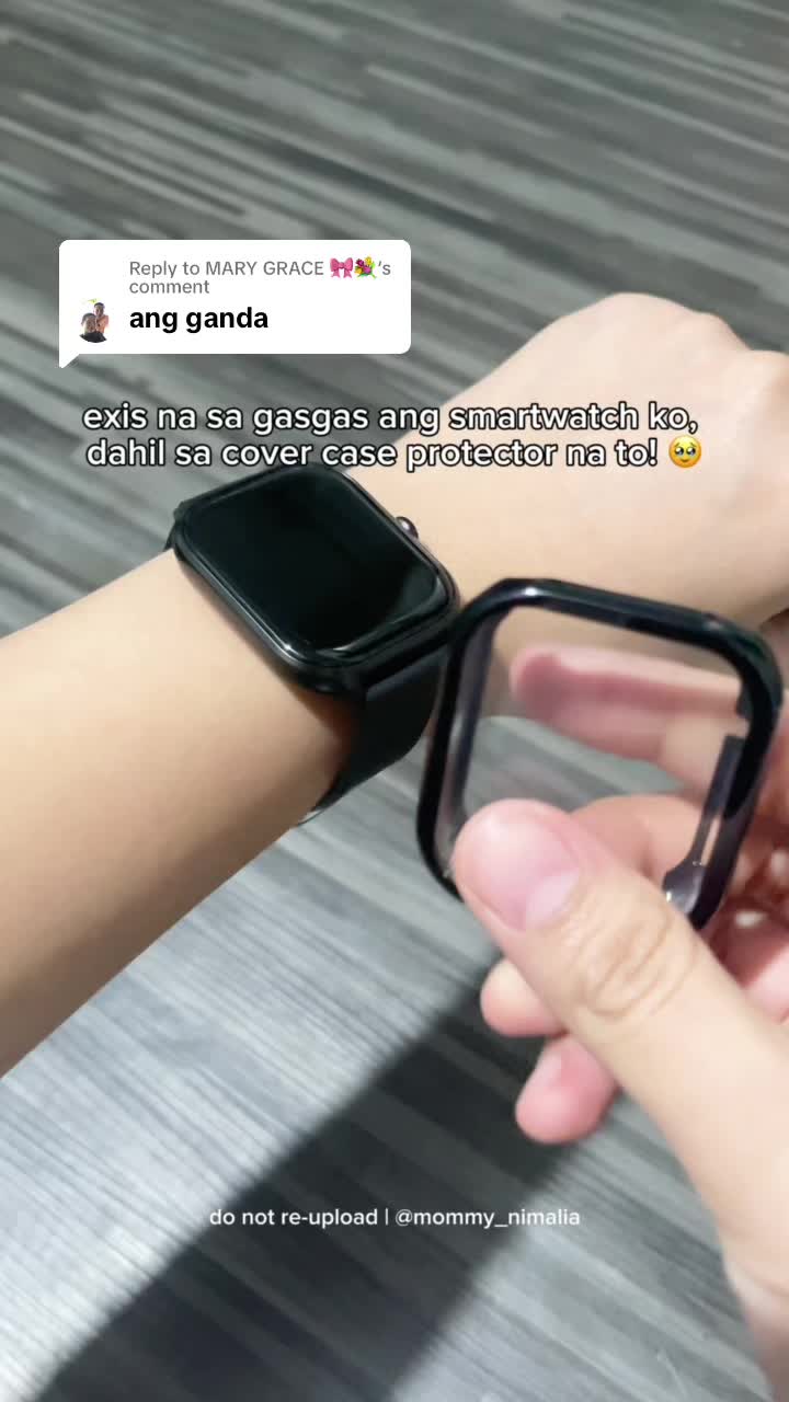 Replying to @MARY GRACE 🎀💐 NOTE: CASE LANG PO COMPATIBLE, Wag po mag check out ng strap! #smartwatchcase #antiscratch #case #h9smartwatch #screenprotector 