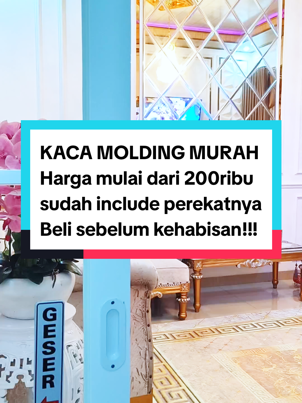 Yg mau order #kacamoulding yuk buruan cek out payment sekarang mumpung stoknya masih ready😊 #kacabevel #kacabevelmurah #moulding #wallmoulding #dekorasirumah #rumahminimalis #rumahmewah #saristorecenter 