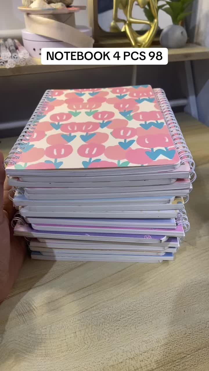 NOTEBOOK 4 PCS 98 PESOS ONLY❗️❗️❗️❗️ #notebook #quality #sale #checktheyellowbasket🧺 #clicktheyellowbag🛒🏷️ #buynow 