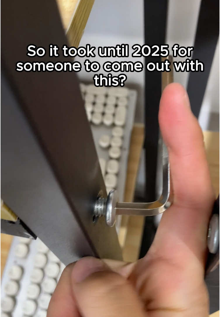 Moving shelves to screw in bolts?No no no.That’s such a dumb way.Smart people know how to save time.☺️☺️#fyp #screwdriver #tiktokshop #toolstoday #tool #diy 