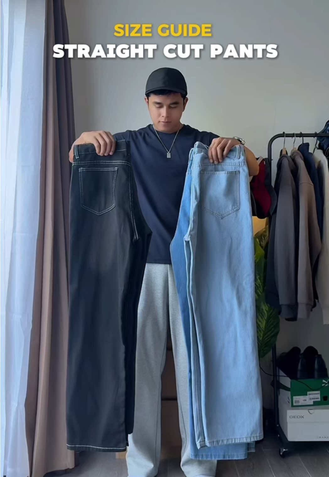 Size guide for this best selling straight cut pants #straightcutpants #straightcutjeans 