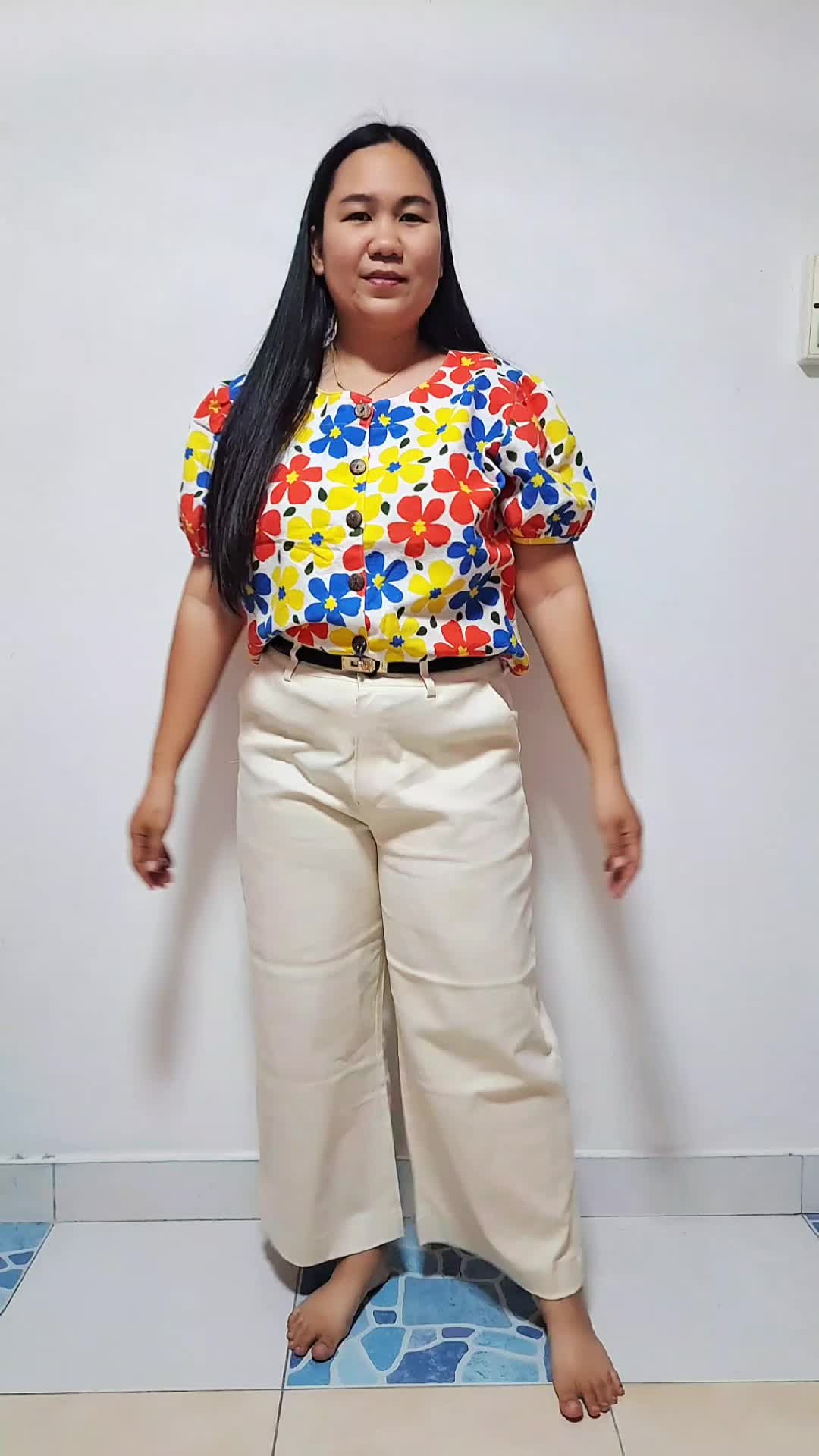 #เสื้อลายดอก #เสื้อสงกรานต์ #ผ้าไทย#กางเกงขากระบอก8ส่วน#กางเกงขากระบอก#กางเกง
